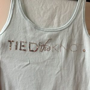 “Tied the Knot” bridal tank by Victorias Secret.